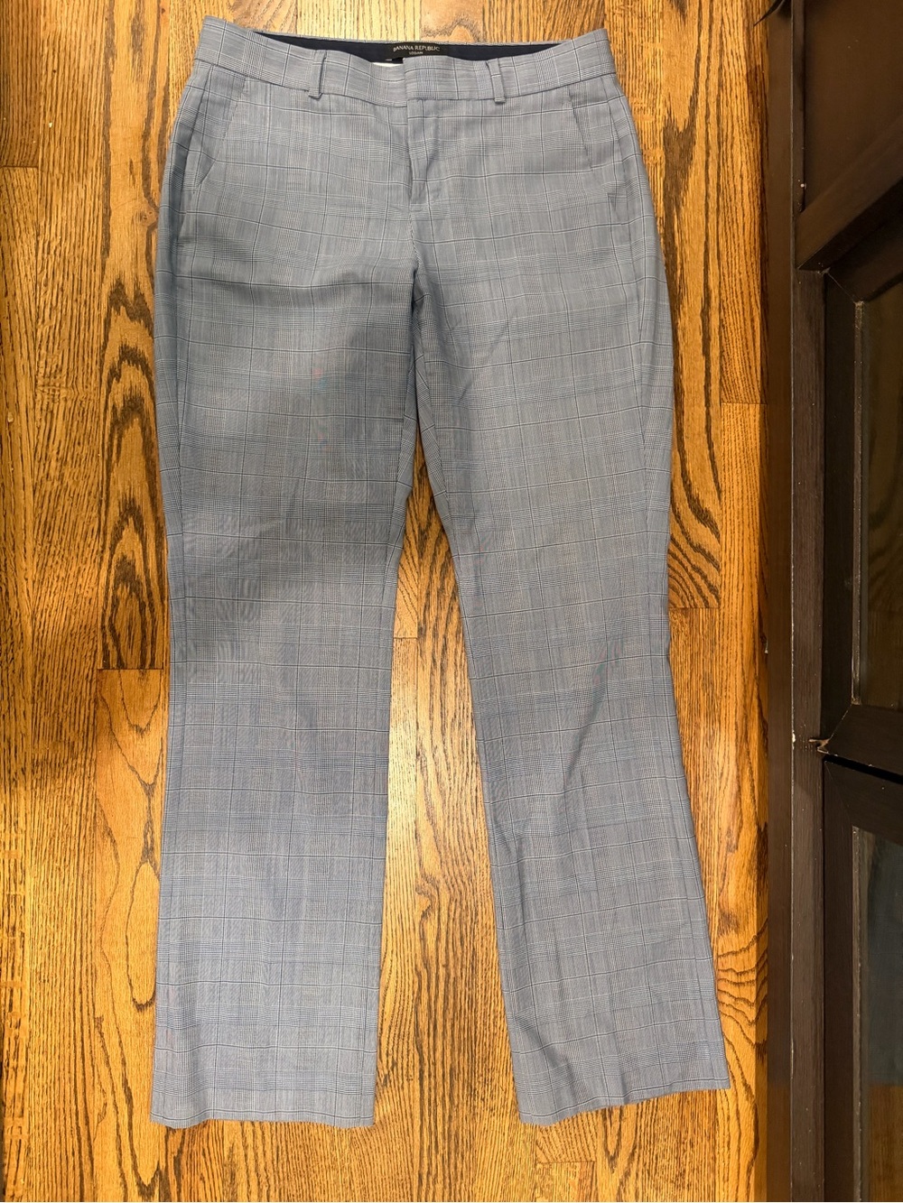 Banana Republic Light Blue Windowpane Dress Pants